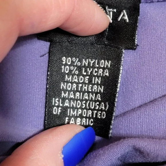 ATHLETA Purple Long Sleeve Athletic Top Long Sleeve Workout Shirt Sold Stretch L - Picture 3 of 6